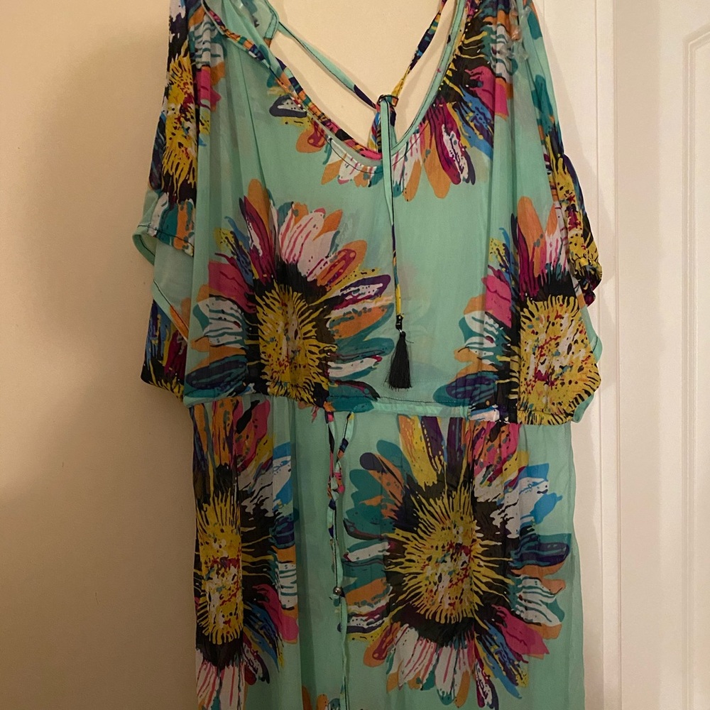 Floral bathing suit coverup